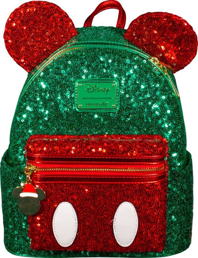 Disney Backpack Bag - Mickey Americana Reversible Sequin