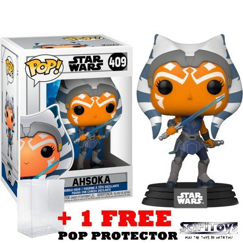 Star Wars The Clone Wars Ahsoka Blue Lightsaber 409 Pop Vinyl Funko ...